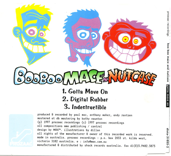 Booboo, Mace and Nutcase CD single back cover
